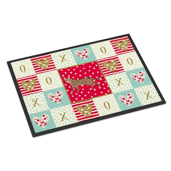 Carolines Treasures 24 x 36 in. Serengeti Cat Love Indoor or Outdoor Mat CK5703JMAT - main